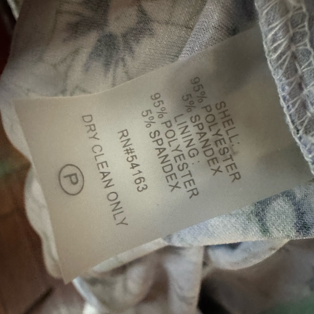 Tommy Hilfiger White & Blue High Neck Floral Dress - Picture 10 of 15